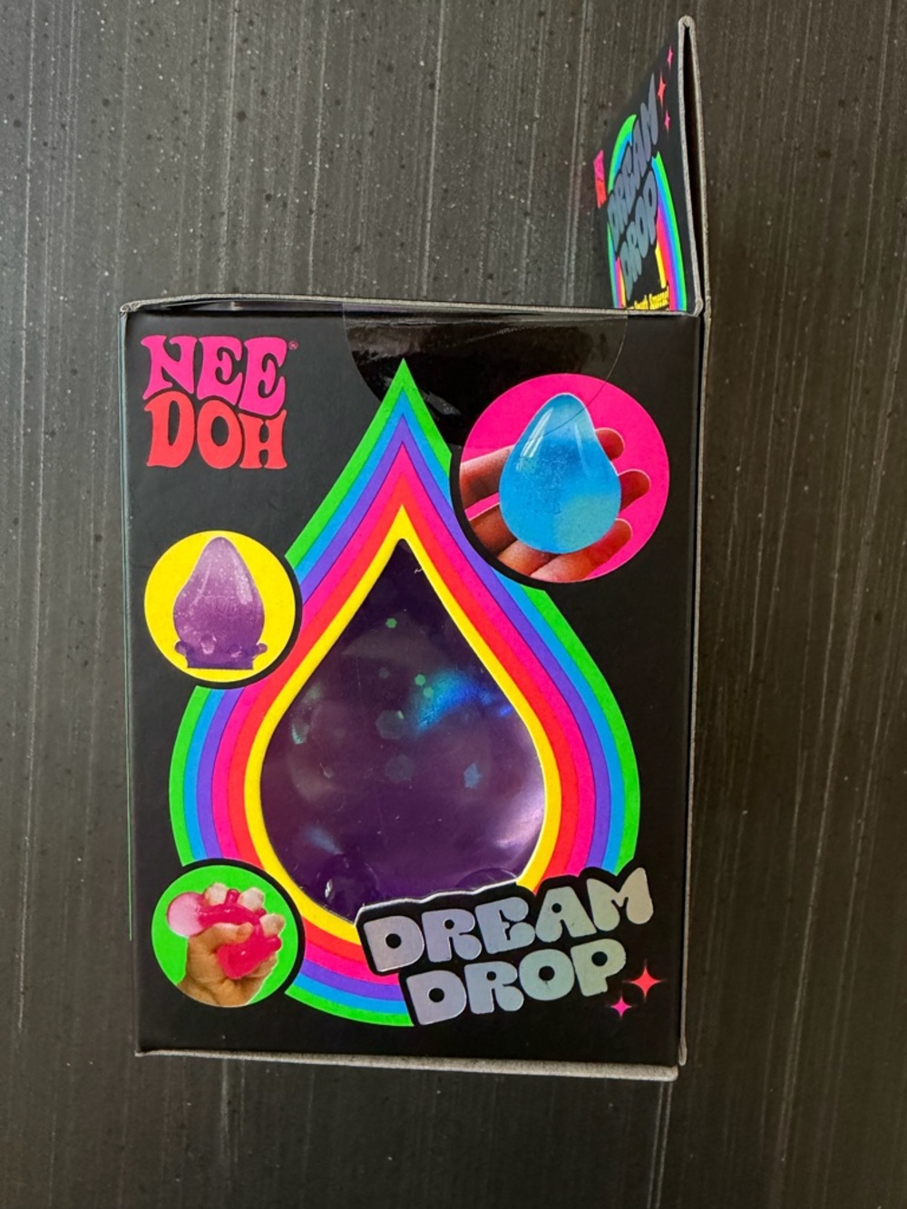 NeeDoh Dream Drop Purple Glitter Sensory Toy - Picture 4 of 4